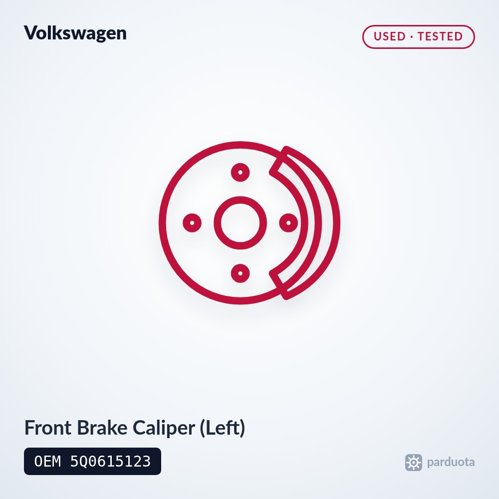 Front Brake Caliper (Left) - Volkswagen Golf VII 2012-2019