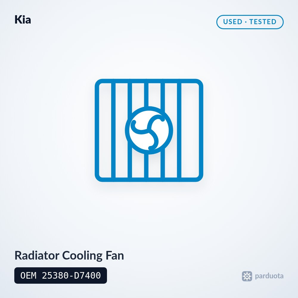 Radiator Cooling Fan - Kia Sportage QL 2015-2021