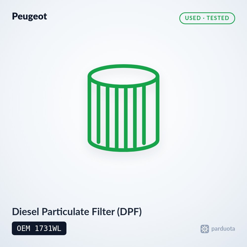 Diesel Particulate Filter (DPF) - Peugeot 3008 1.6 HDi 2009-2016